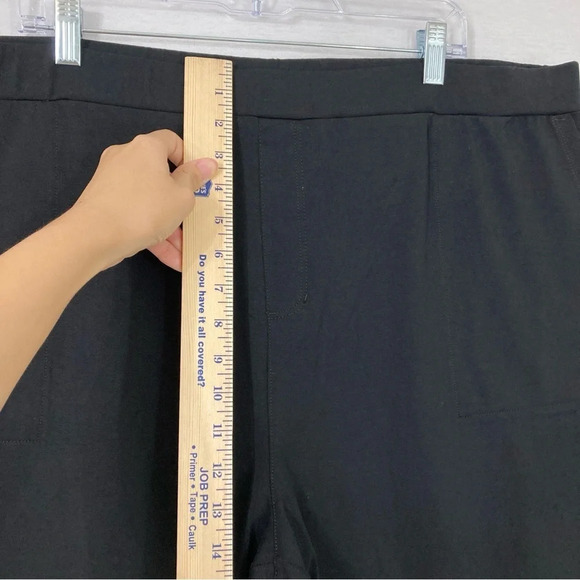 Susan Graver Black Soft Stretch Pull-on Cropped Pants size 3X - Picture 5 of 9